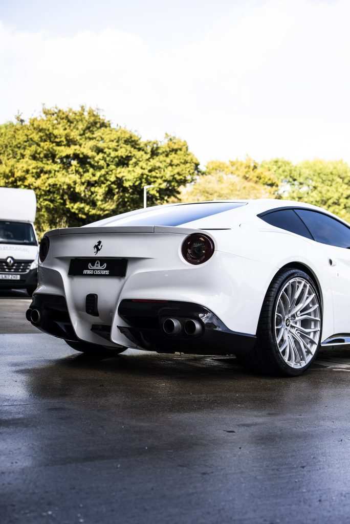 Ferrari F12 parked in open spacce