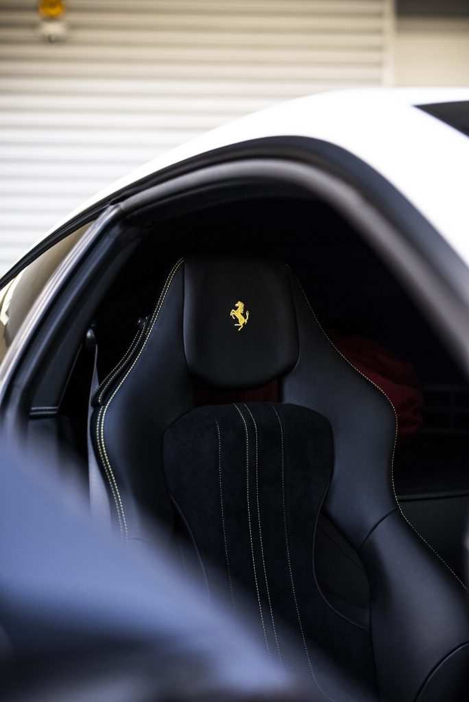 Ferrari F12 seat closeup