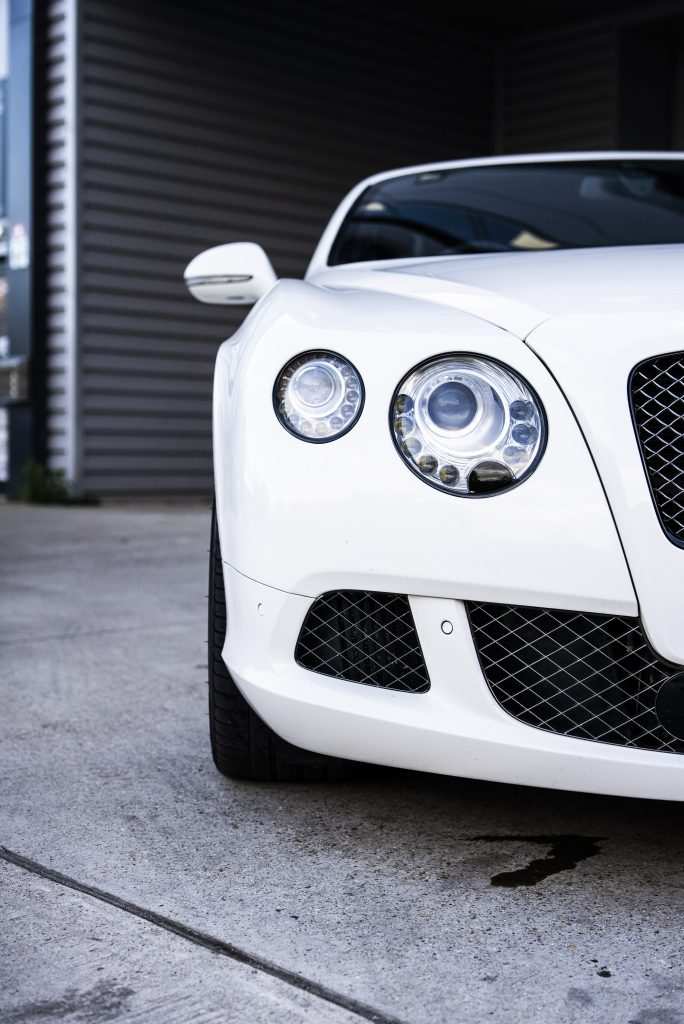 Bentley continental headlight closeup